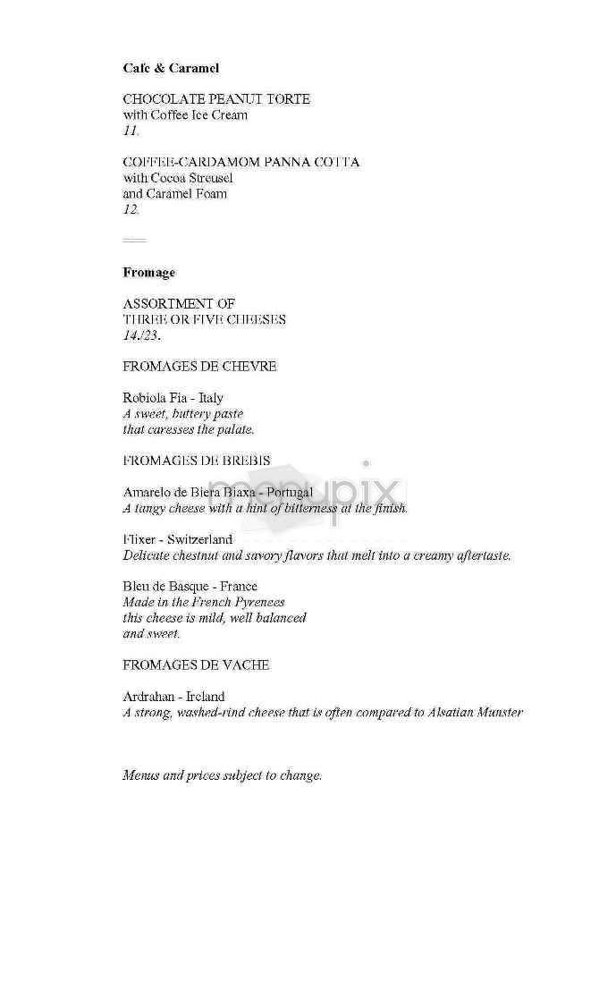 DB Bistro Moderne - New York, NY menu_pic