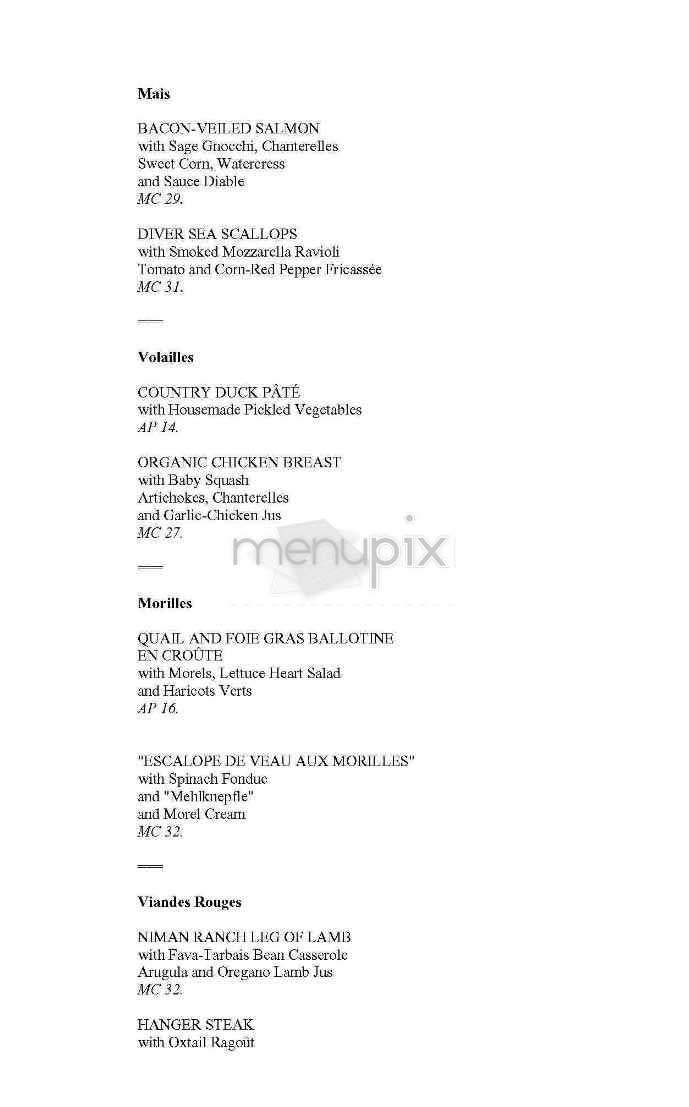 DB Bistro Moderne - New York, NY menu_pic