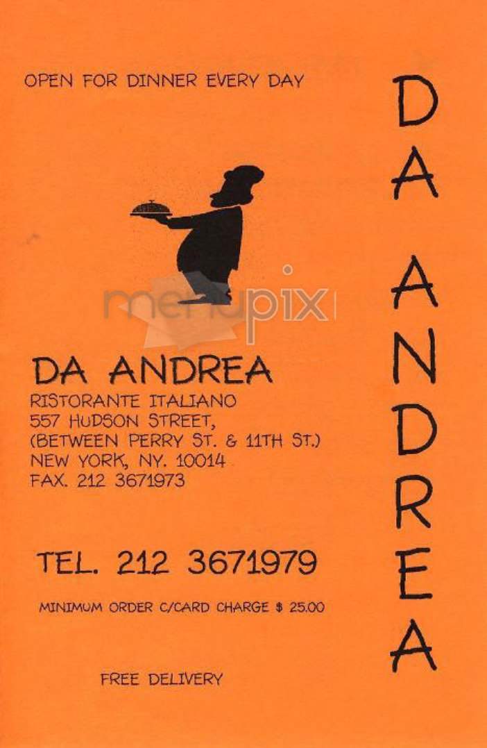Da Andrea - New York, NY menu_pic