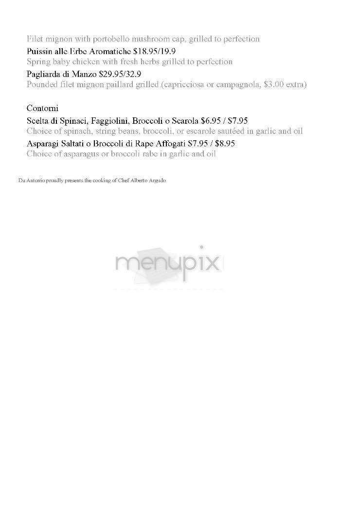Da Antonio Ristorante - New York, NY menu_pic