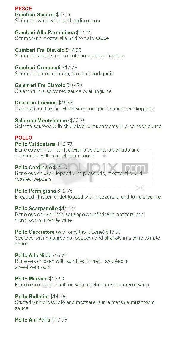 Da Nico - New York, NY menu_pic