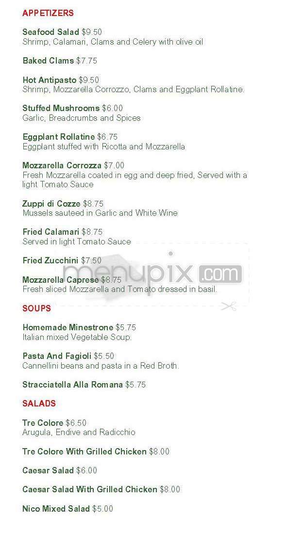Da Nico - New York, NY menu_pic