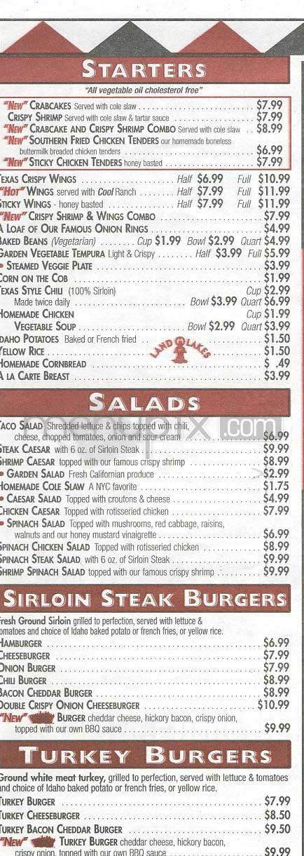 Dallas BBQ - New York, NY menu_pic