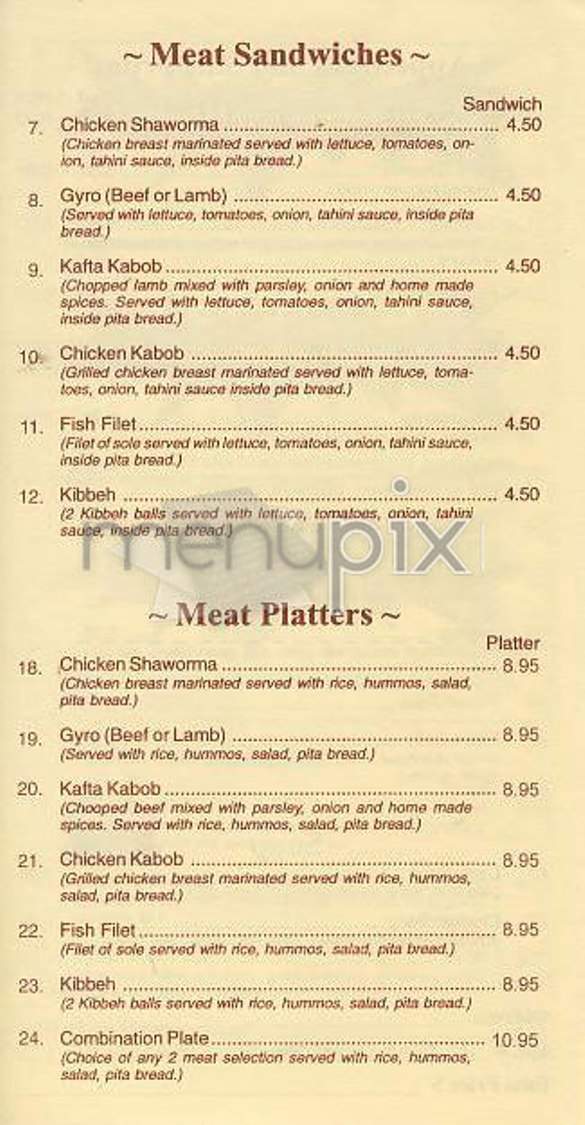 Damask Falafel - New York, NY menu_pic
