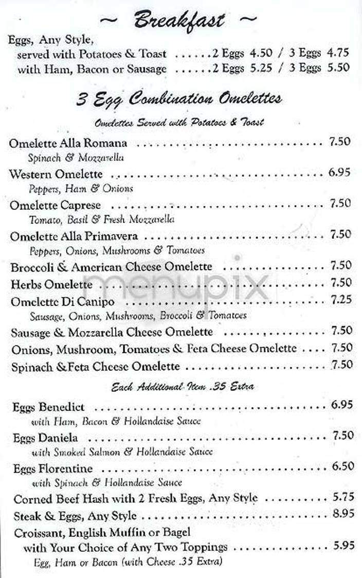 Daniela's - New York, NY menu_pic