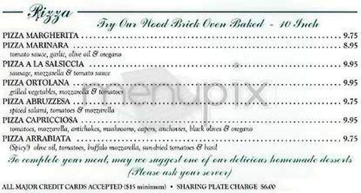 Daniela's - New York, NY menu_pic