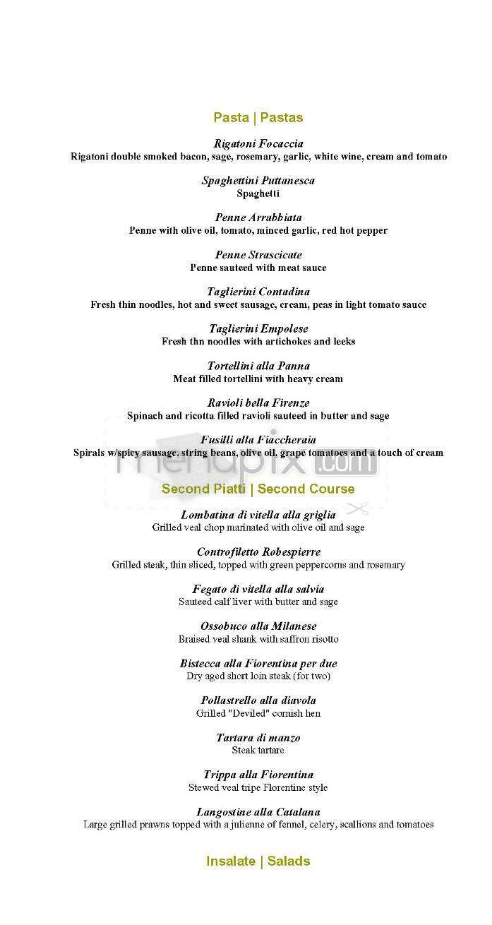 Da Silvano - New York, NY menu_pic