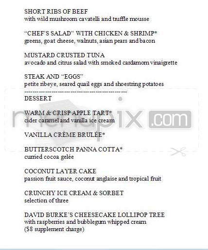 David Burke Townhouse - New York, NY menu_pic