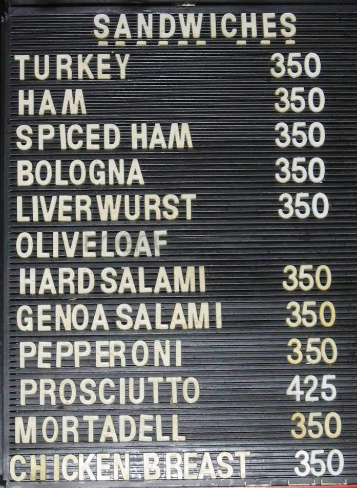 Sasso's - Hoboken, NJ menu_pic
