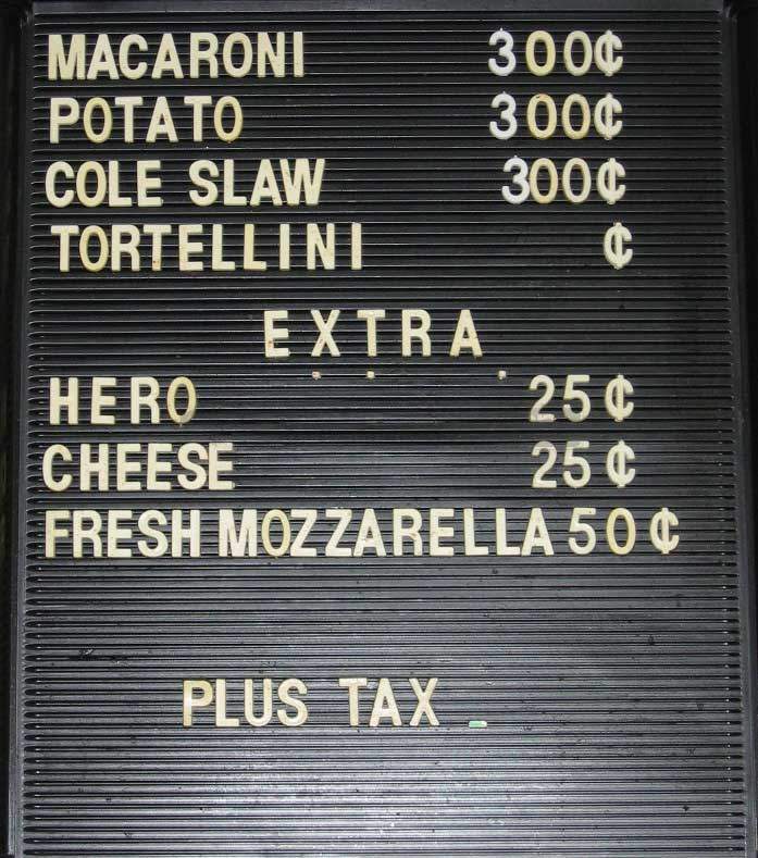 Sasso's - Hoboken, NJ menu_pic