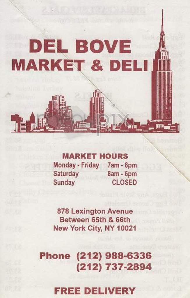 /304686/Del-Bove-Market-and-Deli-New-York-NY - New York, NY