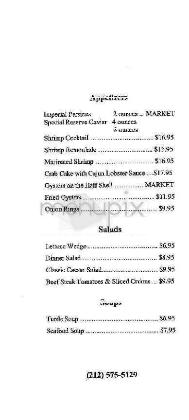 Del Frisco's - New York, NY menu_pic