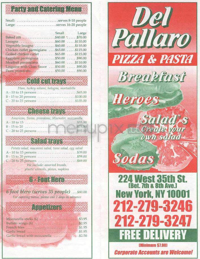 Del Pallaro - New York, NY menu_pic
