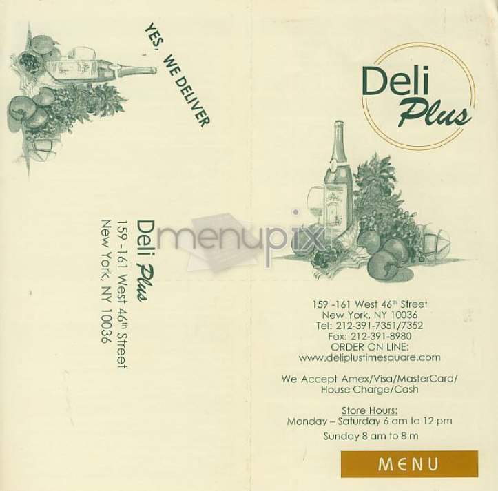Deli Plus - Montreal, QC menu_pic
