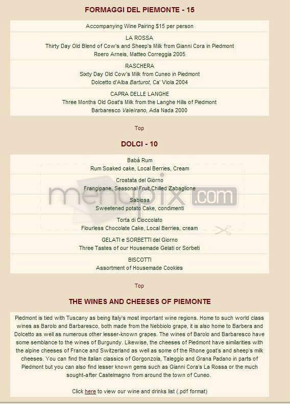 Del Posto - New York, NY menu_pic
