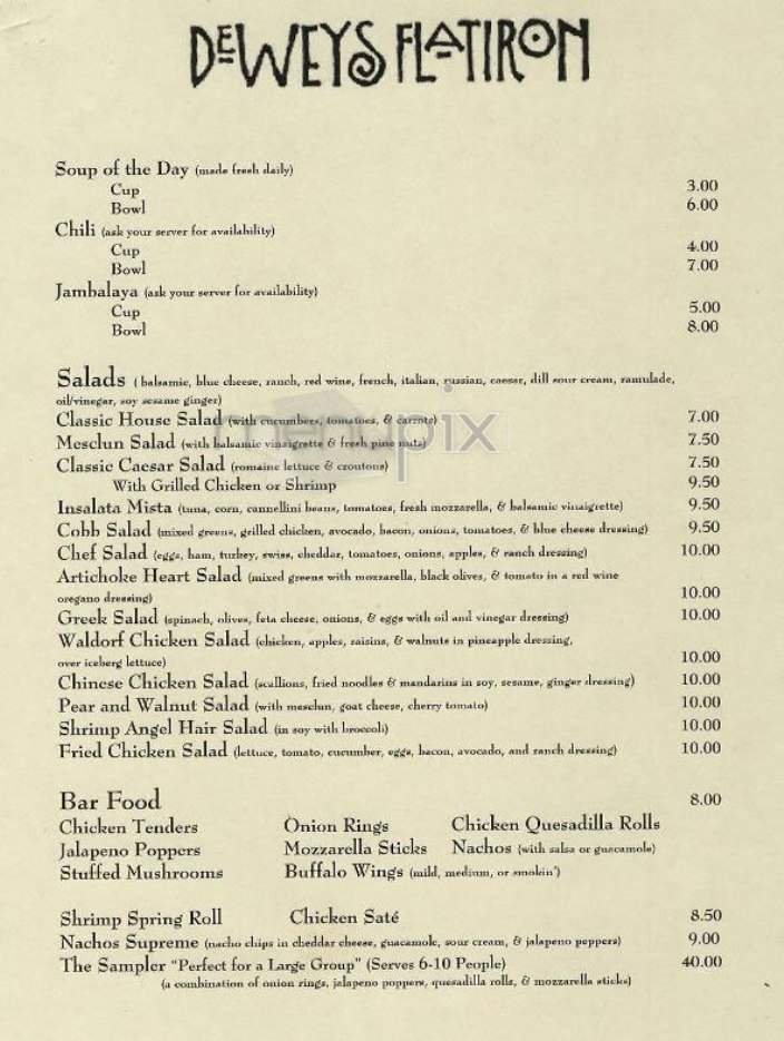 Deweys Flatiron - New York, NY menu_pic