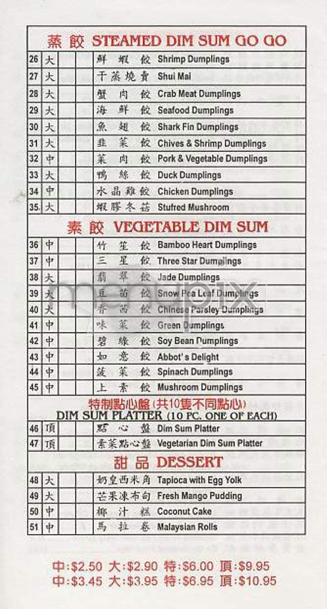 Dim Sum GoGo - New York, NY menu_pic