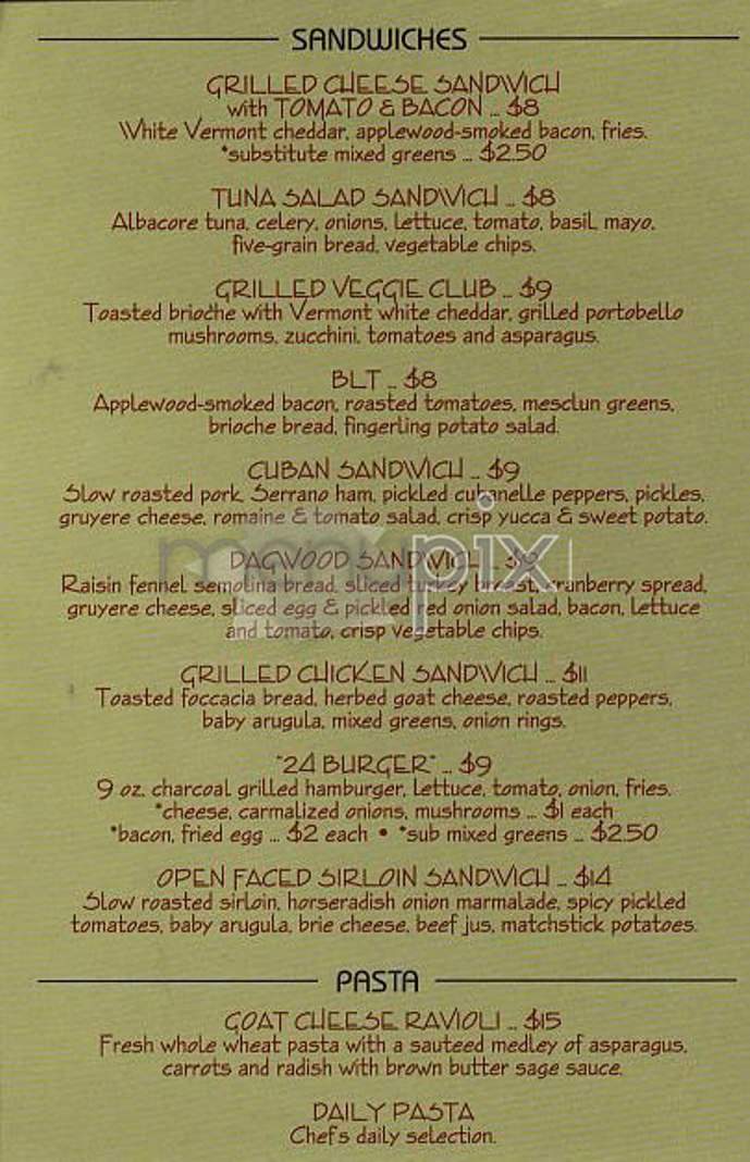 Diner 24 - New York, NY menu_pic