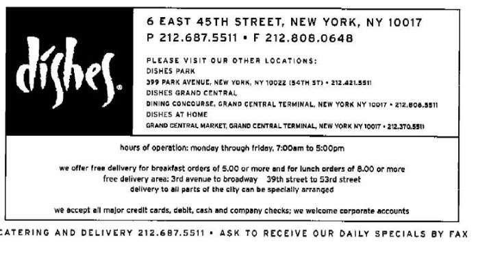 Dishes - New York, NY menu_pic