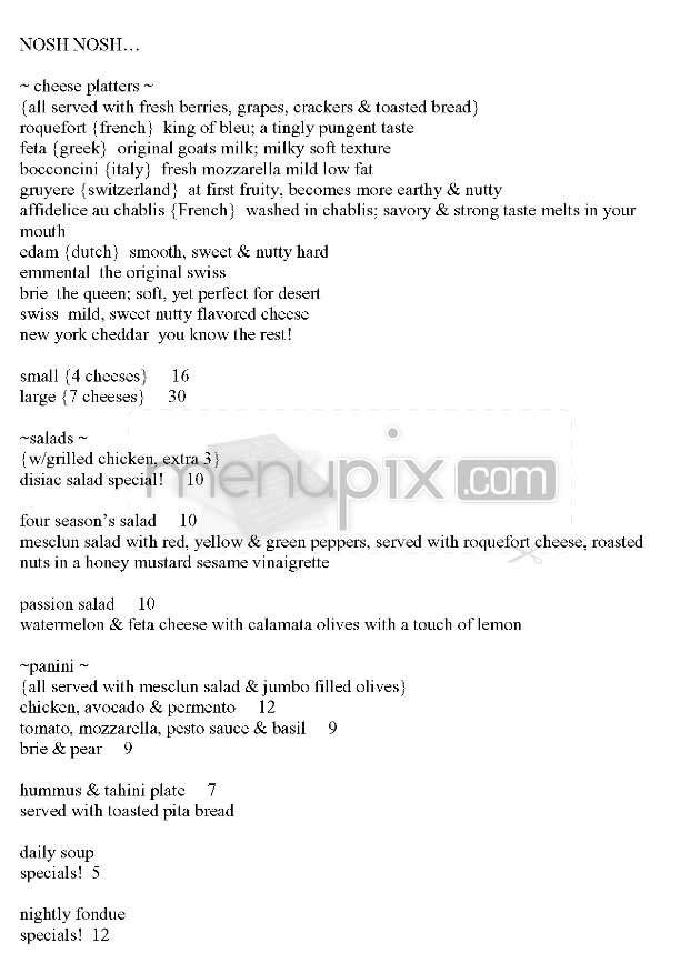 Disiac - New York, NY menu_pic
