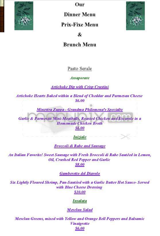 Divertimento - New York, NY menu_pic