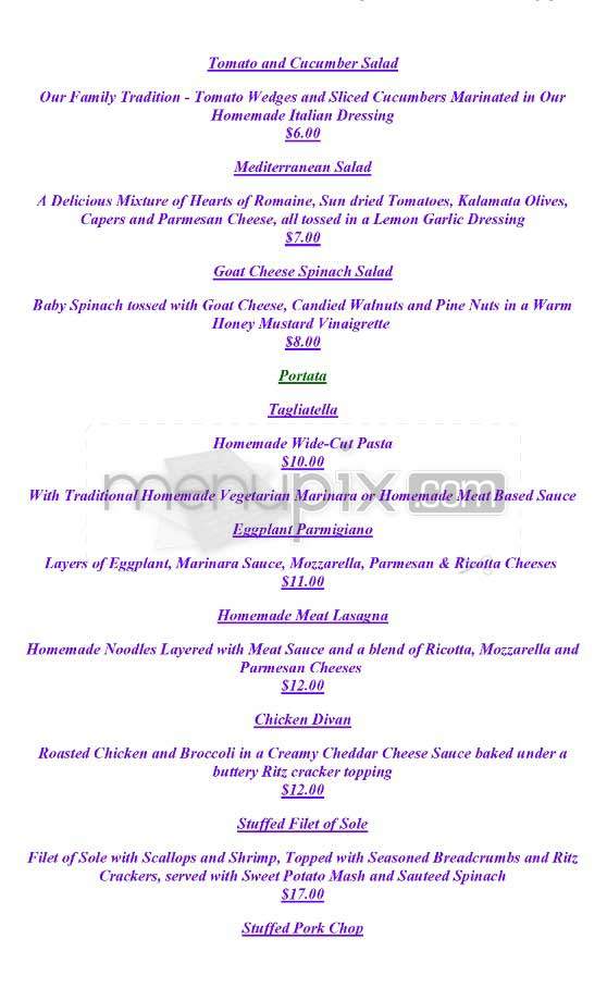 Divertimento - New York, NY menu_pic