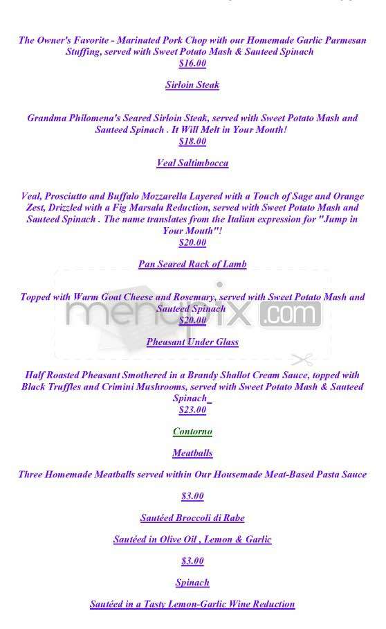 Divertimento - New York, NY menu_pic