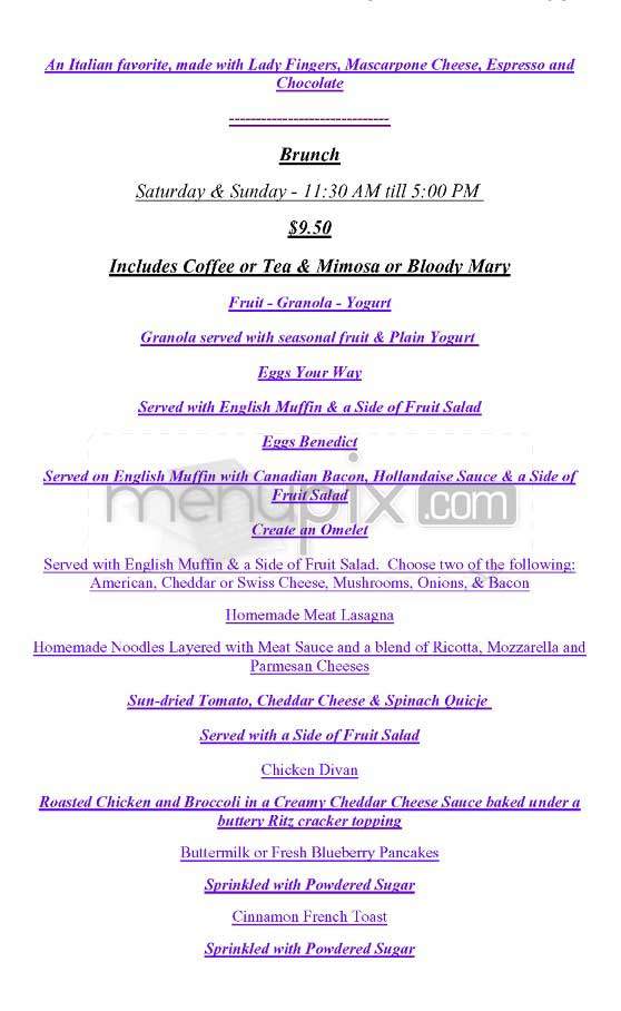 Divertimento - New York, NY menu_pic