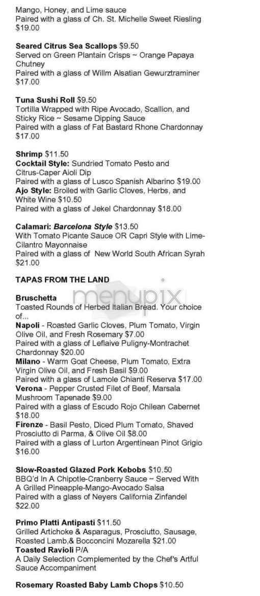 Divine Bar - New York, NY menu_pic