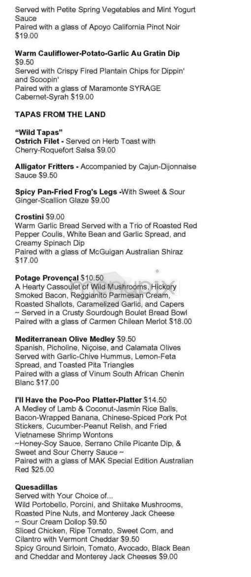 Divine Bar - New York, NY menu_pic
