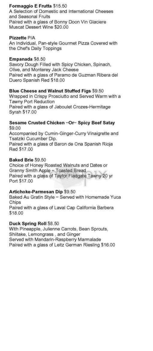 Divine Bar - New York, NY menu_pic