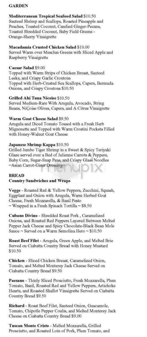 Divine Bar - New York, NY menu_pic
