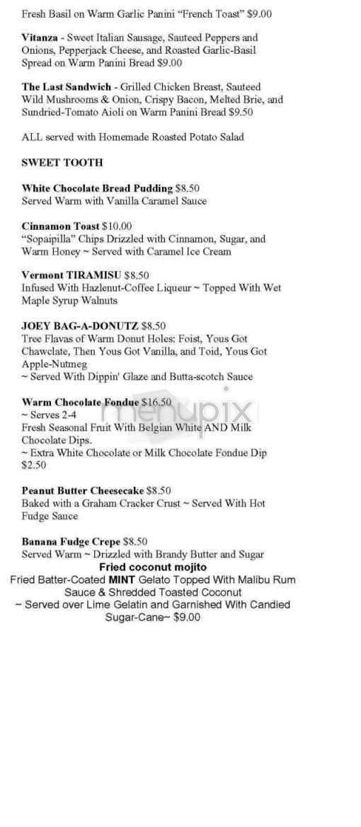 Divine Bar - New York, NY menu_pic