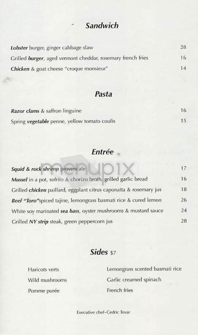 Django - New York, NY menu_pic