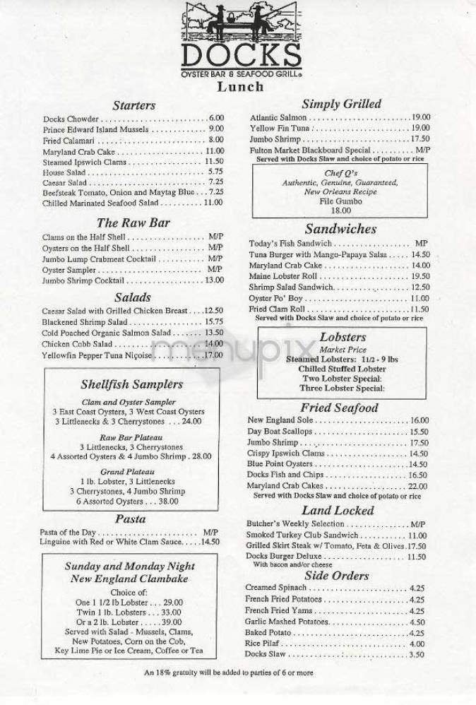 Docks - New York, NY menu_pic