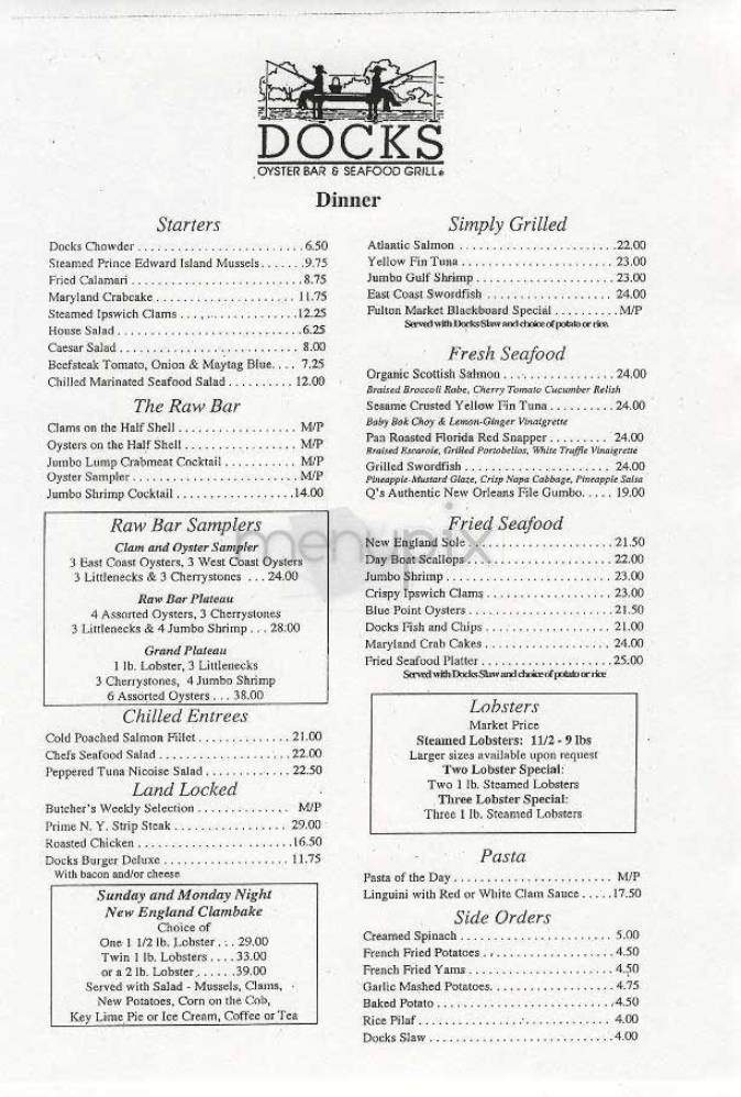 Docks - New York, NY menu_pic