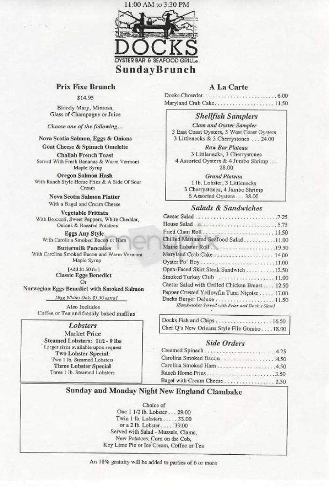 Docks - New York, NY menu_pic