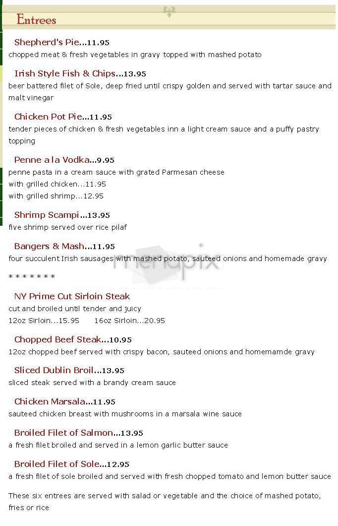 Doherty's Pub - New York, NY menu_pic