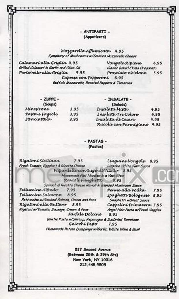 Dolcino - New York, NY menu_pic