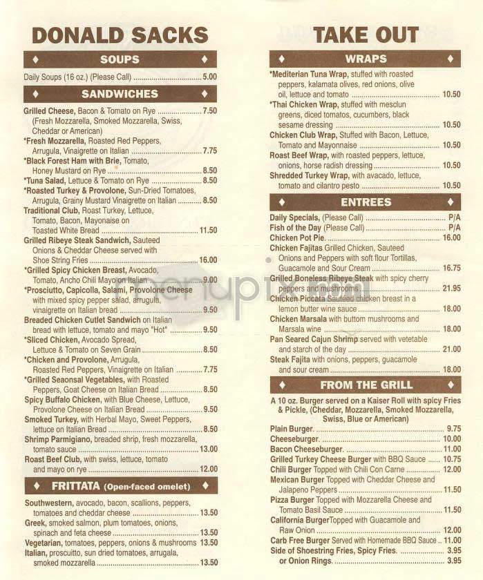 Donald Sacks - New York, NY menu_pic