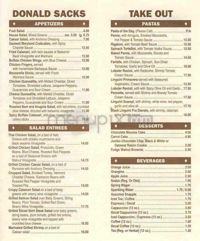 Donald Sacks - New York, NY menu_pic