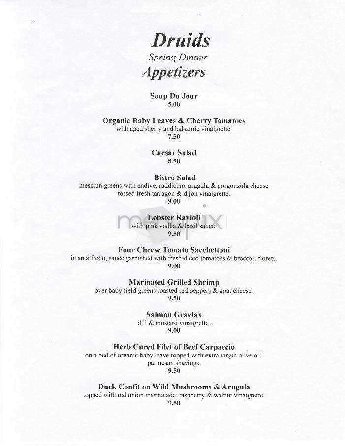 Druids - New York, NY menu_pic