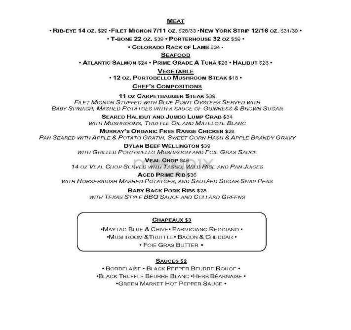 Dylan Prime - New York, NY menu_pic