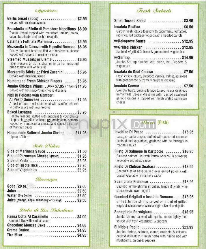 El Nido's - New York, NY menu_pic