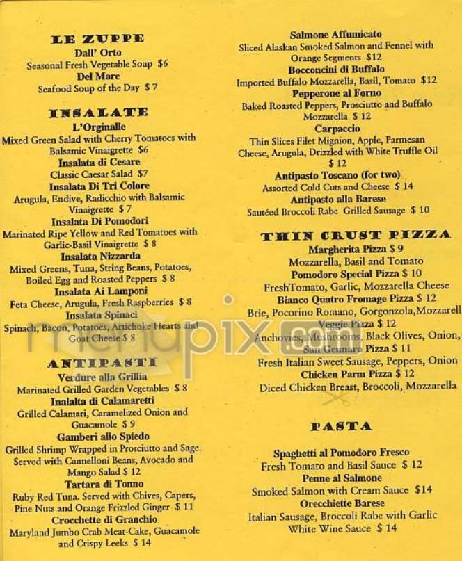 East River Cafe - New York, NY menu_pic