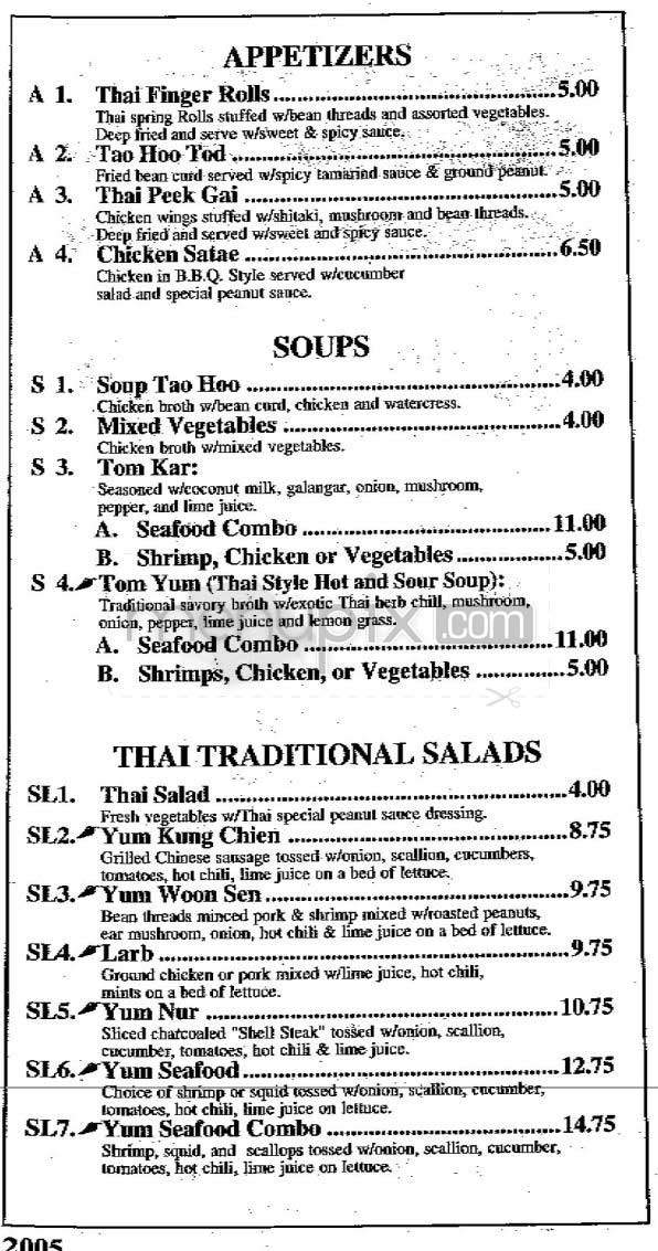 East Village Thai - New York, NY menu_pic