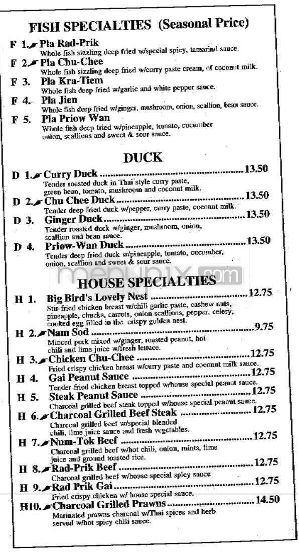 East Village Thai - New York, NY menu_pic