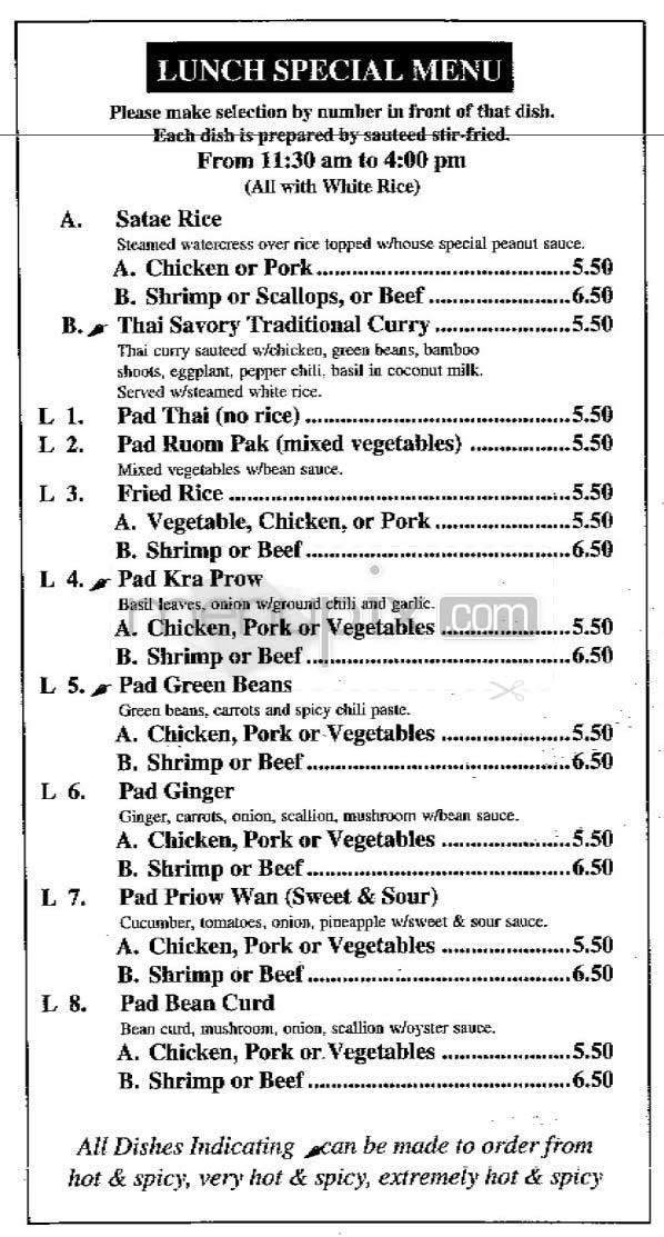 East Village Thai - New York, NY menu_pic