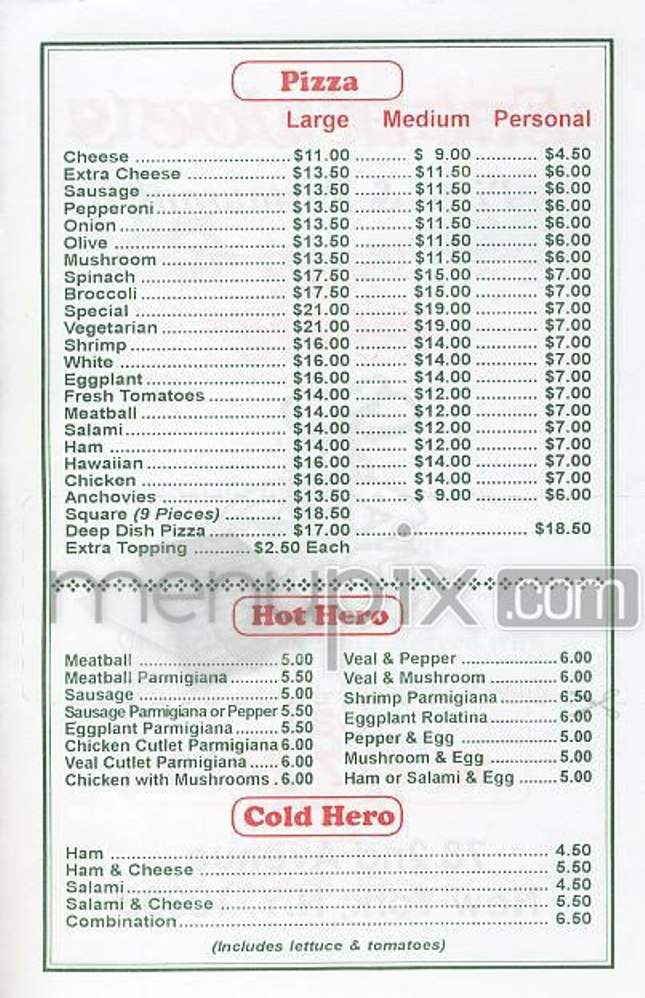 Eat At Joe's - New York, NY menu_pic
