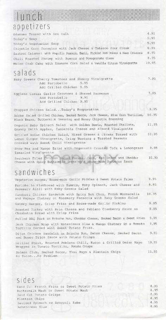 Eatery - Olean, NY menu_pic